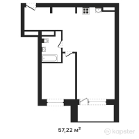 ЖК Наследие — 2-ком 57,2 м² (от 41 484 500 тг)