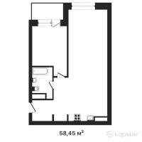 ЖК Наследие — 2-ком 58,5 м² (от 42 376 250 тг)