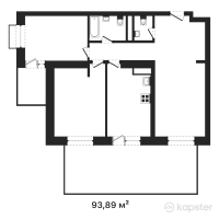 ЖК Наследие — 3-ком 93,9 м² (от 68 070 250 тг)
