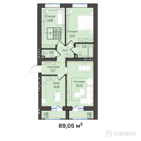 ЖК Esil City — 3-ком 89,1 м² (от 33 839 000 тг)