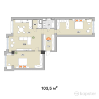 ЖК Qarasai Park — 3-ком 103,5 м² (от 79 695 000 тг)