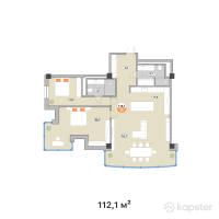 ЖК Тау Шатыр — 3-ком 112,1 м² (от 121 068 000 тг)