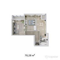 ЖК Elet — 2-ком 70,3 м² (от 44 979 200 тг)