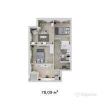 ЖК Elet — 3-ком 78,1 м² (от 49 977 600 тг)