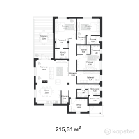 КГ Nova Village — 5-ком 215,5 м² (от 130 120 628 тг)
