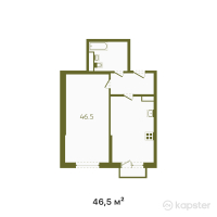 ЖК Buta Fenomen — 1-ком 46,5 м² (от 26 505 000 тг)