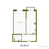 ЖК Buta Fenomen — 2-ком 52,5 м² (от 28 328 400 тг)