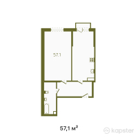 ЖК Buta Fenomen — 2-ком 57,1 м² (от 30 834 000 тг)