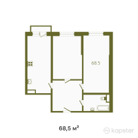 ЖК Buta Fenomen — 2-ком 68,5 м² (от 38 360 000 тг)