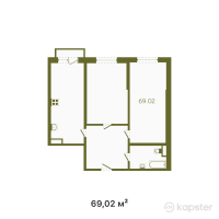 ЖК Buta Fenomen — 2-ком 69 м² (от 38 651 200 тг)