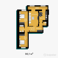 ЖК Inju City — 3-ком 90,1 м² (от 35 589 500 тг)