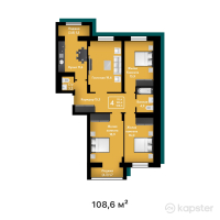 ЖК Inju City — 4-ком 108,6 м² (от 42 897 000 тг)