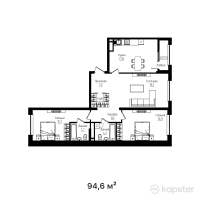 ЖК Mangilik — 3-ком 94,6 м² (от 58 179 000 тг)