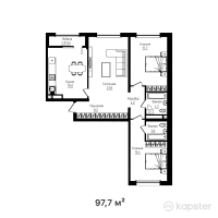ЖК Mangilik — 3-ком 97,7 м² (от 60 085 500 тг)