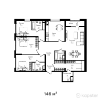 ЖК Mangilik — 4-ком 146 м² (от 89 790 000 тг)