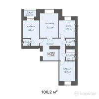 ЖК Argyn — 3-ком 100,2 м² (от 24 048 000 тг)