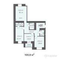 ЖК Argyn — 4-ком 109,4 м² (от 26 256 000 тг)