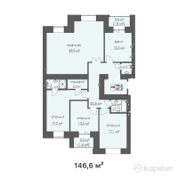 ЖК Argyn — 4-ком 146,6 м² (от 35 184 000 тг)