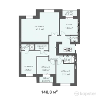 ЖК Argyn — 4-ком 148,3 м² (от 35 592 000 тг)