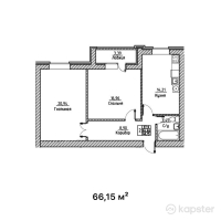 ЖК Каркаралы — 2-ком 66,2 м² (от 17 529 750 тг)