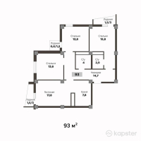 ЖК Khan Residence — 4-ком 93 м² (от 24 180 000 тг)