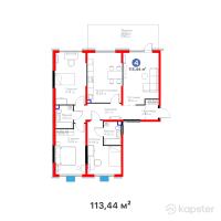 ЖК Dream city. Eco — 4-ком 113,4 м² (от 58 421 600 тг)