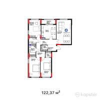Квартал Capital Park. Emotions — 4-ком 122,4 м² (от 68 037 720 тг)