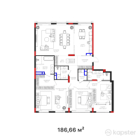 КД Mone — 4-ком 186,7 м² (от 229 778 460 тг)