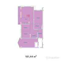 ЖК Apple Residence — 4-ком 181,4 м² (от 143 337 600 тг)