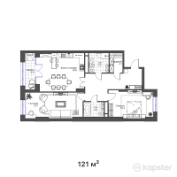 ЖК Seven Hills — 3-ком 121 м² (от 102 850 000 тг)