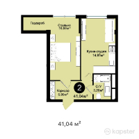 ЖК BAQSARAY — 2-ком 41 м² (от 13 338 000 тг)
