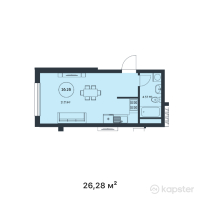 ЖК Munar Tau — 1-ком 26,3 м² (от 21 286 800 тг)