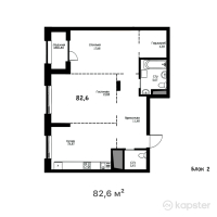 ЖК Central City — 2-ком 82,6 м² (от 49 560 000 тг)