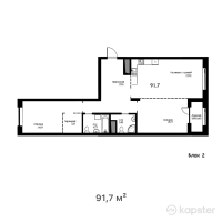 ЖК Central City — 3-ком 91,7 м² (от 55 020 000 тг)