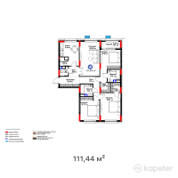 ЖК Arena Unity — 4-ком 111,4 м² (от 59 286 080 тг)