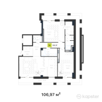 КД Baitas — 3-ком 107 м² (от 139 061 000 тг)