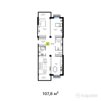 КД Baitas — 4-ком 107,8 м² (от 140 140 000 тг)