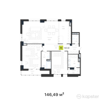 КД Baitas — 3-ком 146,5 м² (от 190 398 000 тг)