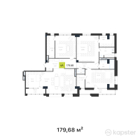 КД Baitas — 4-ком 179,7 м² (от 233 584 000 тг)