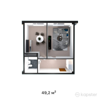 ЖК Aisafi — 1-ком 49,2 м² (от 20 664 000 тг)