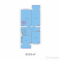 ЖК Beibitshilik — 3-ком 87,5 м² (от 14 880 100 тг)