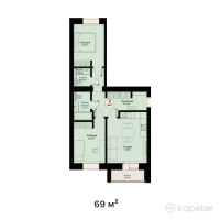 ЖК Amadina — 2-ком 69 м² (от 25 530 000 тг)