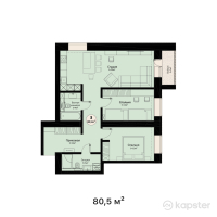 ЖК Amadina — 3-ком 80,5 м² (от 29 785 000 тг)