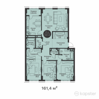 ЖК Gardens — 4-ком 161,4 м² (от 116 208 000 тг)