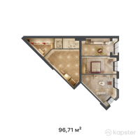 ЖК Sarmat — 3-ком 96,7 м² (от 24 951 180 тг)