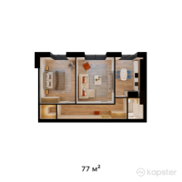 ЖК Manhattan — 2-ком 77 м² (от 23 870 000 тг)