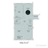 ЖК Ertis — 3-ком 108,7 м² (от 48 924 000 тг)
