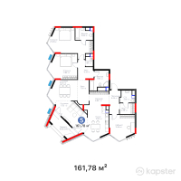 ЖК MoD. Urban — 5-ком 161,8 м² (от 91 567 480 тг)