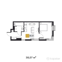Апарт-отель Turkistan Apartments — 1-ком 38,1 м² (от 28 552 500 тг)