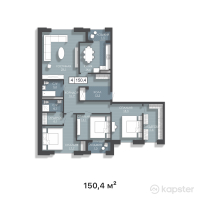 ЖК Status — 4-ком 150,4 м² (от 87 232 000 тг)